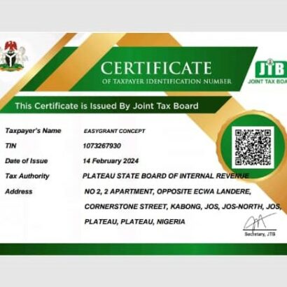 Tax Identification Number (TIN)